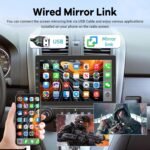 10.1 inch Single Din Car Stereo with CarPlay and Android Auto, 10 inch Touch Screen Radio with Mirror Link/1080P/EQ Audio/SWC/Bluetooth +Backup Camera+MIC - Image 6