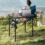 RedSwing Folding Grill Table, Lightweight Height Adjustable Aluminum Table with Mesh Desktop and Mesh Bag for Outdoor Camping Picnic BBQ, Small 2 Feet, Black - Image 3
