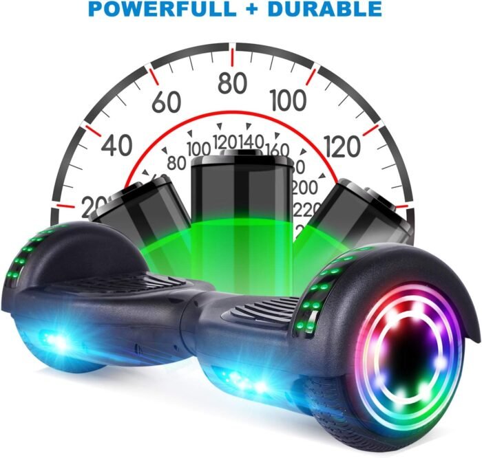 self balance scooter,6.5" Two-Wheel Self-Balancing Hover Board with Bluetooth Speakers and Fashion LED Lights for Kids and Adults - Image 4