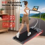 Walking Pad Treadmill with Incline and Handle Bar, 7.5MPH Under Desk Treadmill for Home Office, 360 Lbs Capacity Portable Treadmills with Remote Control, Led Display - Image 3