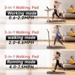 Walking Pad Treadmill with Incline and Handle Bar, 7.5MPH Under Desk Treadmill for Home Office, 360 Lbs Capacity Portable Treadmills with Remote Control, Led Display - Image 5