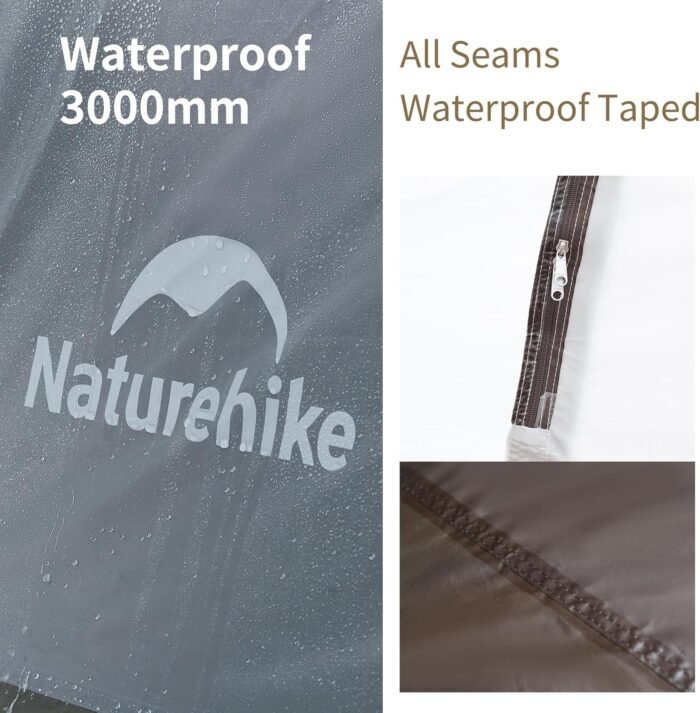 Naturehike Cape 4/6/8 Person Camping Tent, 60S Easy Setup Instant Tent Pop up Tent, Waterproof Large Tall 6/8 Person Tents for Camping, Car Camping - Image 5