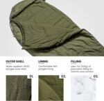 OneTigris Bushcrafter’s Sleeping Bags, Mummy Sleeping Bag for Camping Hiking Backpacking, Survival Gear - Image 4