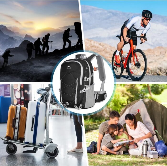 IGOLUMON Hiking Backpack 40L Packable Hiking Daypack for Men Women Waterproof Lightweight Foldable Camping Backpack - Image 9