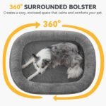 JOEJOY Orthopedic Dog Beds Large Sized Dog, XL Egg-Crate Memory Foam Pet Couch Bed with Bolster Sides, Waterproof Lining, Removable Washable Cover & Non-Slip Bottom, Grey - Image 4
