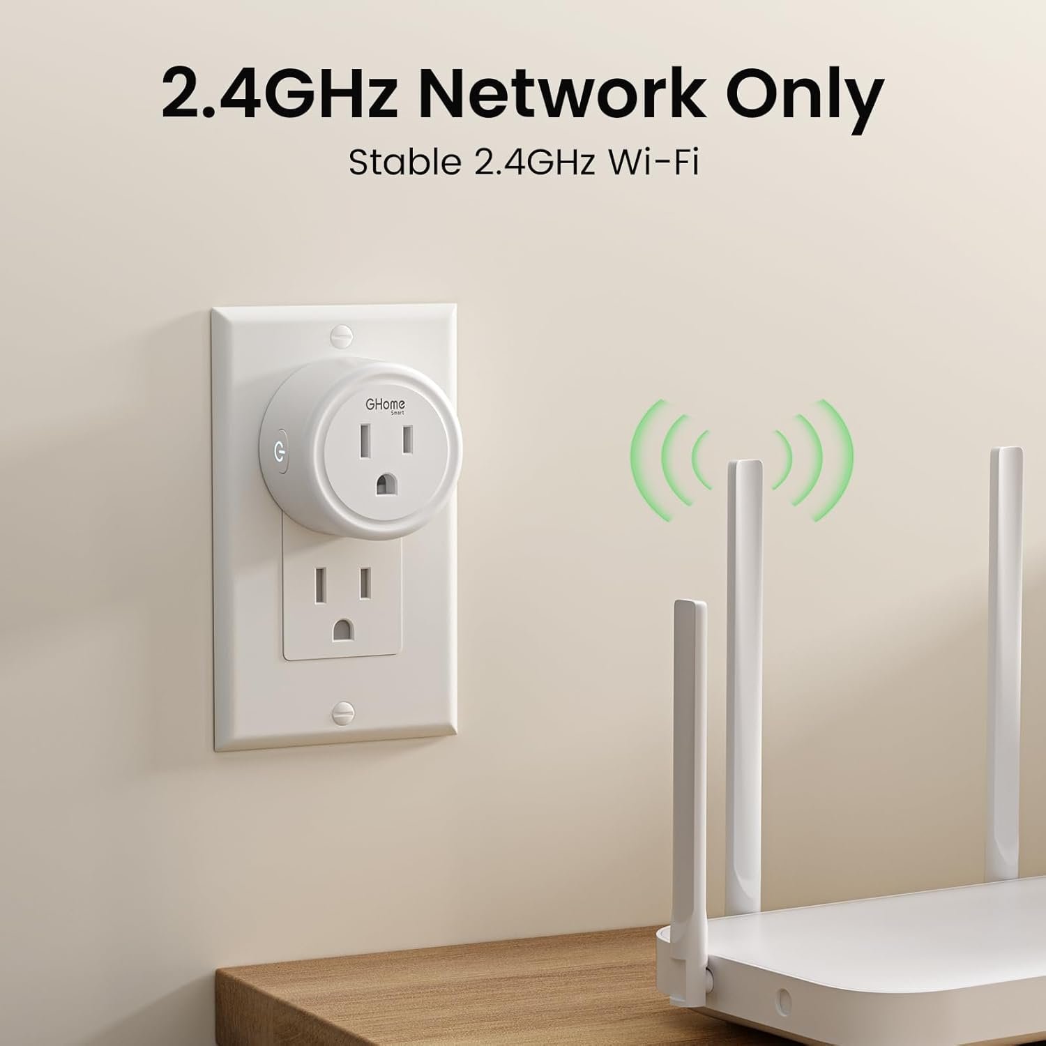 GHome Smart Plug Mini, WiFi Smart Outlet Plug Works with Alexa and Google Home, Timer Outlet with APP Control, 2.4GHz Network Only, No Hub Required, ETL FCC Listed (4 Pack), White - Image 7