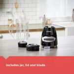 BLACK+DECKER 10-Speed Countertop Blender, BL2010BP, 6-Cup Plastic Jar, Dishwasher-Safe, Stainless Steel, Suction Feet - Image 5