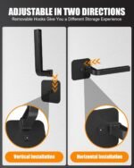 Hat Rack for Hat Storage (4-Pack), Multi-Purpose Hat Organizer, Strong Adhesive Hat Hooks for Wall Organizer for Baseball Caps, Two Mounting Options Hook, Black - Image 6