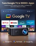 Google TV 4K Supported Smart Projector,Outdoor & Home Theater Projector with Wi-Fi 6 and Two-Way Bluetooth 5.2,Auto Focus & Keystone,800 ANSI,WiMiUS K13 Movie Proyector for Indoor & Outdoor Use - Image 3