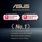 ASUS RT-BE82U Dual-Band WiFi 7 (802.11be) Smart AiMesh Extendable Router, 6500 Mbps, Five 2.5GbE Ports, 4096-QAM, Up to 3 SSIDs for IoT Devices, Parental Controls & VPNs, Advanced Network Security - Image 3