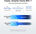ASUS RT-BE82U Dual-Band WiFi 7 (802.11be) Smart AiMesh Extendable Router, 6500 Mbps, Five 2.5GbE Ports, 4096-QAM, Up to 3 SSIDs for IoT Devices, Parental Controls & VPNs, Advanced Network Security - Image 4