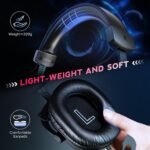 FIFINE PC Gaming Headset, USB Headset with 7.1 Surround Sound, Detachable Microphone, Control Box, 3.5mm Headphones Jack, Over-Ear Wired Headphones for PS5/Xbox/Switch, Black-AmpliGame H9 - Image 4