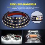Nilight 3PCS 60 Inch Bed Light Strip 270 LED with On/Off Switch Blade Fuse Splitter Extension Cable for Cargo Pickup Truck SUV RV Boat - Image 3