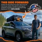 Mockins 35 Cu.Ft. Black Waterproof Rooftop Cargo Carrier Bag | 60"x42"x24" Car Roof Bag for Use with or w/o Roof Rack | Car Topper Luggage Carrier Waterproof Storage Set w/Mat, Straps, Hooks, & More - Image 4