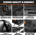 Mockins 35 Cu.Ft. Black Waterproof Rooftop Cargo Carrier Bag | 60"x42"x24" Car Roof Bag for Use with or w/o Roof Rack | Car Topper Luggage Carrier Waterproof Storage Set w/Mat, Straps, Hooks, & More - Image 5