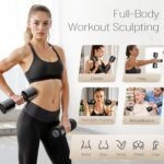 EAST MOUNT Adjustable Dumbbells 5 lb Dumbbells Set of 2 / Pair 10 lb Total Free Weights 6 in 1 Women Hand Weights for Home,Office,Gym Exercise Training 2lb 3lb 4lb 5lb Fast Adjust - Image 5