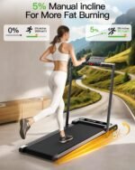 Walking Pad Treadmill, 330lbs Capacity, Compact Walking Pad, 2.5HP Desk Treadmills, 45dB Silent Operation, Foldable Treadmill with Remote Control, for Home Office - Image 3