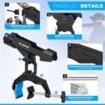 PLUSINNO 1/2/4 Pack Fishing Rod Holders for Boat, Fishing Rod Holder with Enlarge Clamp, Innovative Dual-V Shaped Design, Fit Round/Square Tube Boat Fishing, Fishing Gear, Fishing Gifts for Men - Image 4