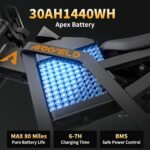 Electric-Dirt-Bike for Adults-Mountain-Motorcycle with 1536Wh Battery 32AH, Max 40 MPH and 80Miles Range E-Bike, Peak 3000W Brushless Motor, 25Inch Fat Tire and Front Fork Suspension - Image 5