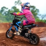 24V 350W Electric Dirt Bike for Kids – 3-Speed Modes, 14.29MPH Max Speed, ASTM-Certified Safe Motorcycle with Shockproof Suspension, Best Gift for Boys & Girls - Image 4