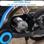 24V 350W Electric Dirt Bike for Kids – 3-Speed Modes, 14.29MPH Max Speed, ASTM-Certified Safe Motorcycle with Shockproof Suspension, Best Gift for Boys & Girls - Image 7