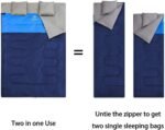 oaskys Double Sleeping Bag for Adults with 2 Pillows - Queen Size XL Waterproof Sleeping Bag for All Season Camping Hiking Backpacking 2 Person Sleeping Bags for Cold Weather & Warm - Image 4