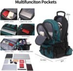 Nerlion 40L Hiking Backpack Travel Backpack for Men Women Camping Waterproof Outdoor Hiking Daypack Lightweight Backpack (Dark Green) - Image 4