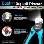 LED Dog Nail Clipper with Light, Illuminates Nails or Bloodline for Safe and Easy Trimmers, Extra Sharp for Thick Nails, Quick Sensor, Avoid Over Cutting Toenail, for Cats & Dogs - Image 3