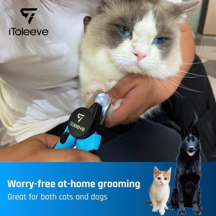 LED Dog Nail Clipper with Light, Illuminates Nails or Bloodline for Safe and Easy Trimmers, Extra Sharp for Thick Nails, Quick Sensor, Avoid Over Cutting Toenail, for Cats & Dogs - Image 9