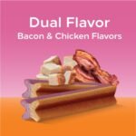 Pedigree Dentastix Dual Flavor Small Dog Dental Treats, Bacon & Chicken, 5.08 oz. Bag (24 Treats) - Image 4