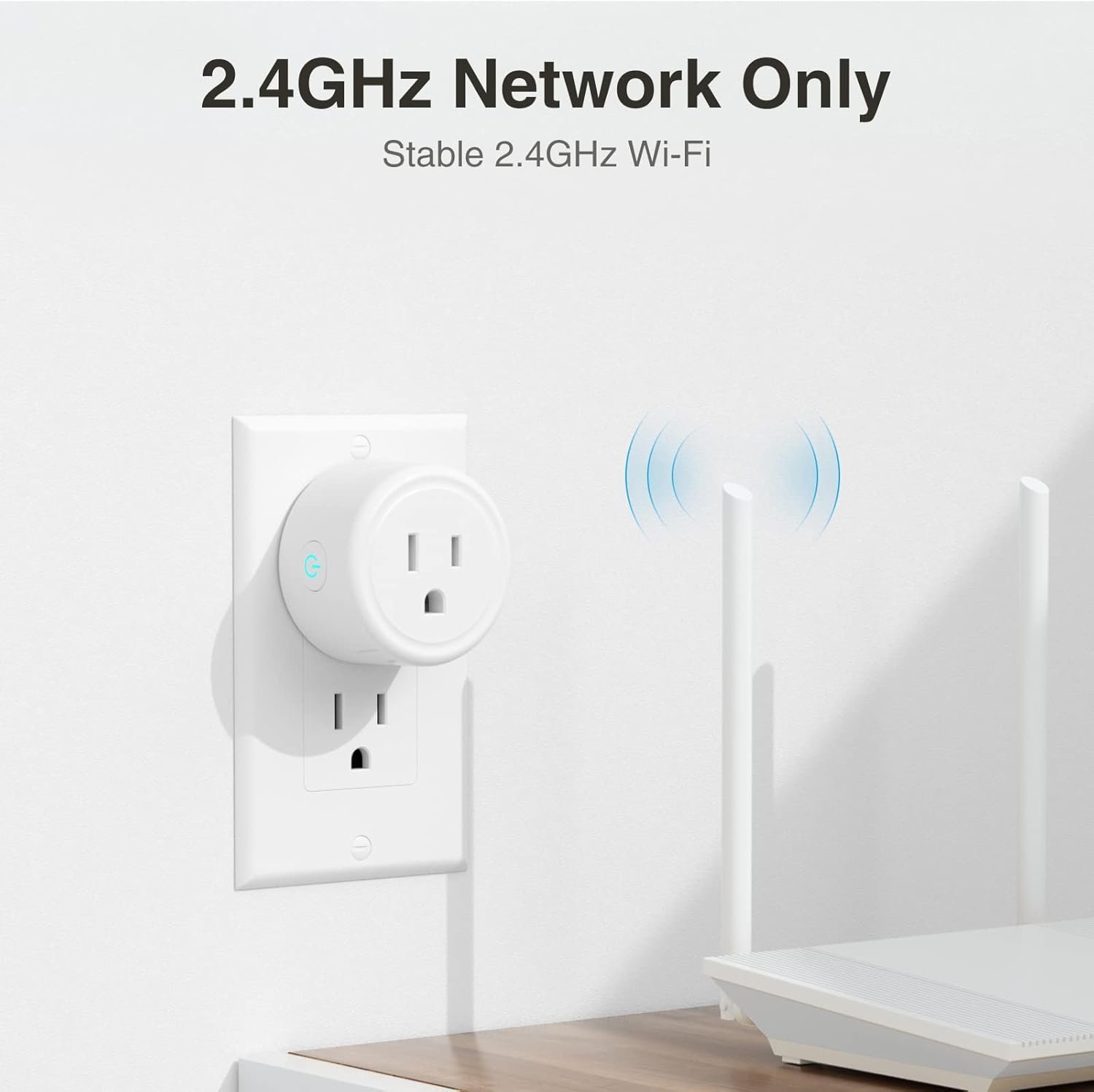 GHome Smart Mini Smart Plug Works with Alexa and Google Home, WiFi Smart Outlet Socket Remote Control Timer Function, Only 2.4GHz Network, No Hub Required, ETL FCC Listed, White - Image 5