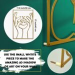 Glamativity 4 Pack Gold Wall Art Decor, Minimalist Single Line Real Metal Wall Art, Woman's Body Shape Abstract Wall Art (Gold Classic Style, 17 x 11.8'') - Image 4