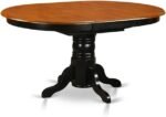 East West Furniture KENO7-BCH-W 7 Piece Dining Room Furniture Set Consist of an Oval Kitchen Table with Butterfly Leaf and 6 Dining Chairs, 42x60 Inch, Black & Cherry - Image 4
