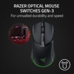 Razer Cobra Wired Gaming Mouse: 58g Lightweight Design - Gen-3 Optical Switches - Chroma RGB Lighting with Underglow - Precise 8500 DPI Optical Sensor - 100% PTFE Mouse Feet - Speedflex Cable - Black - Image 4