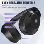 FIFINE Wireless Bluetooth Headphones, Over-Ear Noise Canceling Headphones with Soft Earmuffs, Up to 65H Playtime for Music, Phone Calls, Sport Travel Headset for iPhone/Android/Tablet-X3 Black - Image 5