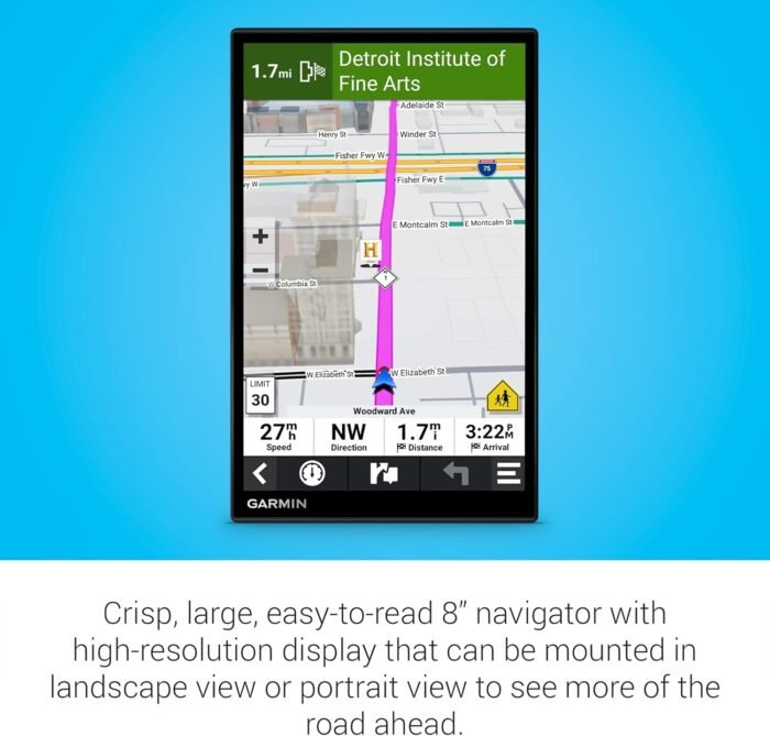 Garmin DriveSmart 86, 8-inch Car GPS Navigator with Bright, Crisp High-Resolution Maps and Garmin Voice Assist - Image 4