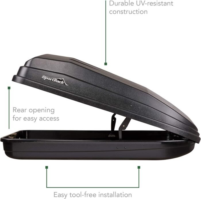 SportRack Vista XL Rear Opening Cargo Box,Black - Image 4