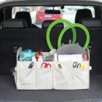 Car Trunk Organizer Car Storage Organizer Collapsible Multi Compartment Car Organizer Adjustable Straps for SUV(Beige) - Image 3