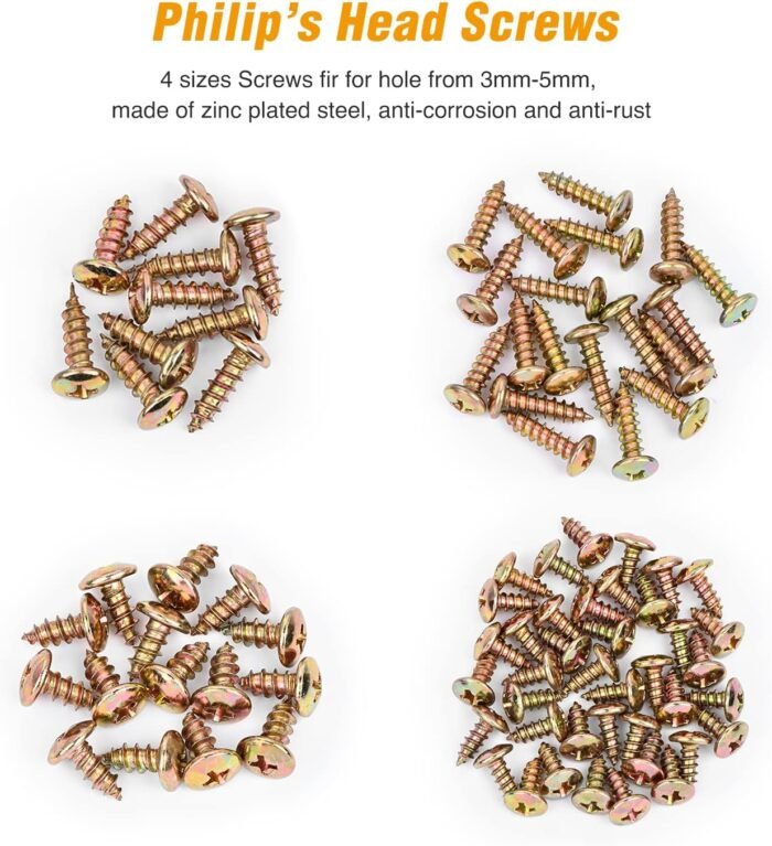 GOOACC 170Pcs Car U-Clip and Screw Assortment Kit 9 Different Sizes Automotive U Nut and Screw Clip Replacement Parts for Dash Door Panel Interior - Image 4