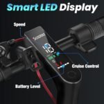 iScooter Electric Scooter for Adults & Teens, 500/650 Peak Power, Up to 15/18/25 Miles Range, 19/22/25 MPH Top Speed, Cruise Control, Dual Braking System, Foldable E-Scooter for Commuting & Campus Use - Image 4