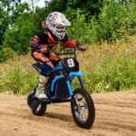 350W Electric Motorcycle for Kids 8–12, 3-Speed Dirt Bike with 14.29 MPH Top Speed, 24v Battery, Hand-Operated Rear Brake & Twist-Grip Throttle, 13.7 Miles Long Range Blue9 - Image 3