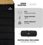 TETON Sports Deer Hunter -35F and 0F Degree Sleeping Bag. Warm and Comfortable Camping Sleeping Bags, Teton Tough Canvas Shell for Camping, Hunting, and Cold Weather - Image 4