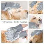 Pet Grooming Gloves - Gentle Dog Bathing Shampoo Brush - Massage Mitt with Enhanced Five Finger Design - Efficient Deshedding Glove for Dogs, Cats, Rabbits and Horses - 1 Pack - Image 4