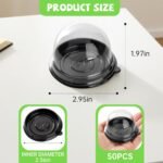 50 Pack Desk Pet Containers,Individual Desk Pet Domes For Habitat,Plastic with Lids,Dustproof and Waterproof,Black - Image 3