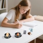 50 Pack Desk Pet Containers,Individual Desk Pet Domes For Habitat,Plastic with Lids,Dustproof and Waterproof,Black - Image 5