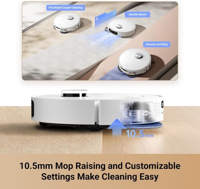 DREAME L10s Ultra Gen 2 Robot Vacuum and Mop, 10,000Pa Suction, MopExtend Tech, All-in-One Base Station, 75 Days Auto-Empty, Mop Self-Washing&Drying, Smart Obstacle Avoidance, Carpet Cleaning - Image 6