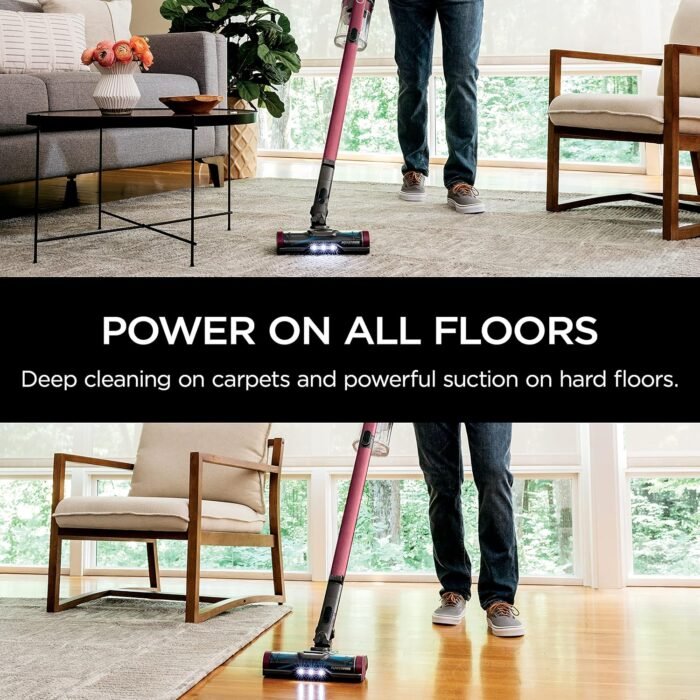 Shark Cordless Vacuum Cleaner, HEPA Filter, Lightweight, Portable, Rechargeable, Pet Hair Pickup, Removable Handheld, Crevice, Upholstery & Dusting Brush Included, 40-min runtime, Red, IZ362H - Image 3