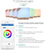 ASAKUKI Smart WiFi Essential Oil Aromatherapy Diffuser, Easy Connect with Alexa and Google Home Phone App Voice Control 700 ml Ultrasonic Diffuser, Create Schedules 7 LED Colors Humidifier - Image 4