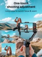 3-Axis Gimbal Stabilizer for iPhone, Smartphone Gimbal w/7.8" Extension Rod, OLED Display, Phone Stabilizer w/Face Tracking, Gesture Control, Video Record for iPhone & Android - Smart V8 Black - Image 5