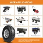 4.10/3.50-4 Tire and Dolly Wheel Flat Free - Solid Rubber Hand Truck Wheels 5/8" Axle - Gorilla Cart Tires Replacement for Garden, Wagon, Yard and Wheelbarrow (10 Inch 4 Pack) - Image 5
